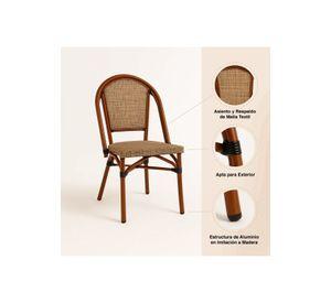 Silla Bistro Parisina Textileno - Beige