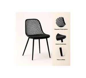 Pack de 2 Sillas Europa Acolchadas - Negras