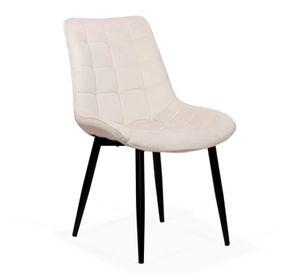 SILLAS DE COMEDOR ELEGANTE ACOLCHADO TERCIOPELO PATAS NEGRAS CUADRO