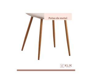 Pack de 4 Sillas Spoon Terciopelo - Crema