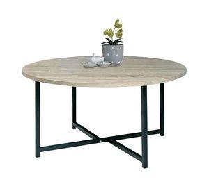MESA DE CENTRO NATURAL REDONDA 80CM