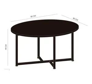 MESA DE CENTRO NATURAL REDONDA 80CM