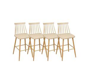 Pack 4 Taburetes de Bar 65 cm Royal Estilo Nordico
