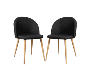 SET 2 SILLAS DIAMANTE NORDIC FELPA SIMIL MADERA