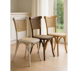 Pack 2 Sillas tejidas de Yute y Madera Gretta Wegner