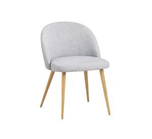 SILLA PARA COMEDOR NORDIC PATAS SIMIL MADERA CON ASIENTO TAPIZ EN LINO