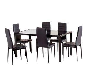 COMEDOR 6 PUESTOS DINING NEGRO