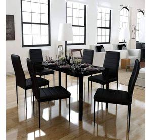 COMEDOR 6 PUESTOS DINING NEGRO