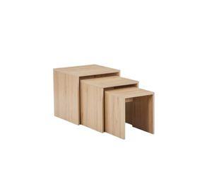 MESA DE CENTRO CUADRADAS MINIMALISTAS - 3 PIEZAS