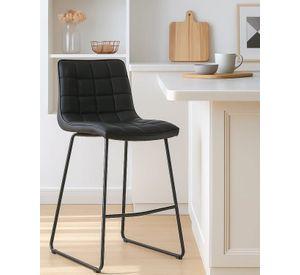 PISO TABURETE CUERO 64 CM BLACKY SILLA DE BAR CUERO SINTETICO