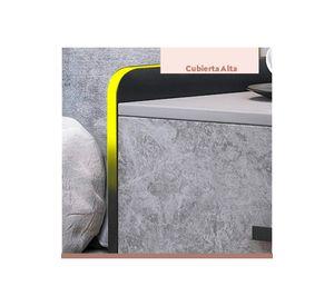 Pack de 2 Veladores Marmol MDF Gris