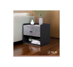 Pack de 2 Veladores Marmol MDF Gris
