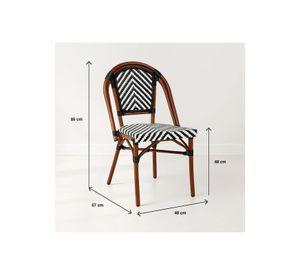 Comedor de una Mesa + 4 Sillas Parisinas - Blanco y Negro