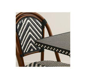Comedor de una Mesa + 4 Sillas Parisinas - Blanco y Negro