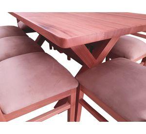 Comedor 8 Sillas Cruz Palillo Beige