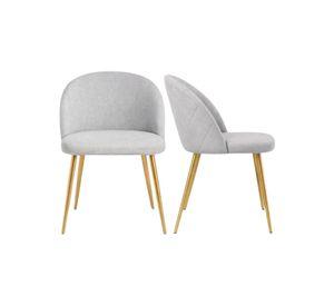 PACK 2 SILLAS PARA COMEDOR NORDIC LINO GOLD DIAMANTE
