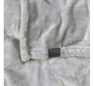 Frazada Flannel basica 1.5 pl gris claro