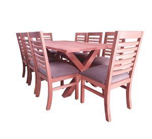 Comedor Cruz 8 silla Palillo Gris
