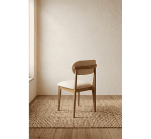 Silla Mónaco Miel tapiz Crudo