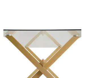 MESA X 140 RECTANGULAR DE VIDRIO 6 PUESTOS
