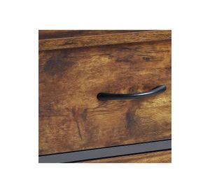 Pack de 2 Veladores Dos Cajones Metal 45x30x53 - Rústico