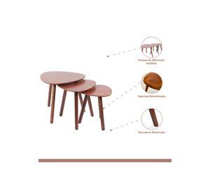 Pack de 3 mesas de centro o laterales madera