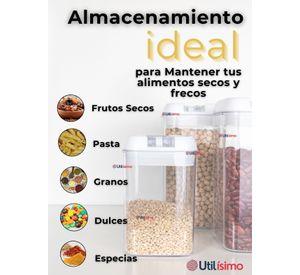 Set Contenedor de Alimentos 7 Piezas Herméticos Plástico Cocina Despensa