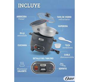 Oster Arrocera, 3 En 1, 12 Tazas Capacidad, Función Sofrito, Vaporera,DiamondForce