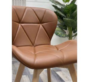 PACK 4 SILLAS ACOLCHADAS RADAR WOOD AVIADOR MARIPOSA PATAS MADERA ASIENTO ECOCUERO
