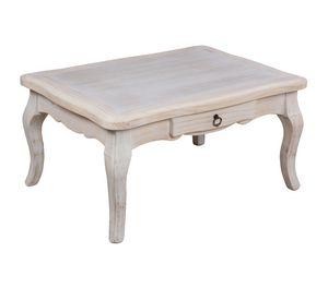 Combo Mesa de Centro Arrimo Perchero Blanco envejecido