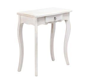 Combo Mesa de Centro Arrimo Perchero Blanco envejecido
