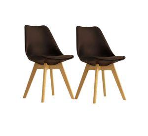 PACK 2 SILLAS DE COMEDOR TULIP FELPA TAPIZ TERCIOPELO BASE MADERA