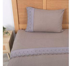 Sabana Polar Lisa Broderie 1.5 P Taupe