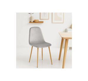 Pack de 2 Sillas Spoon Terciopelo - Gris