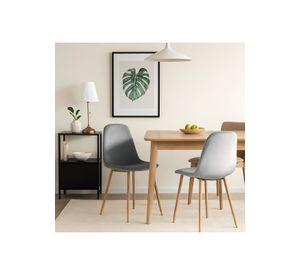 Pack de 2 Sillas Spoon Terciopelo - Gris