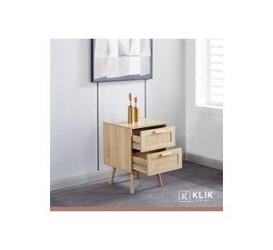 Velador Eames Mesh Doble - Madera Clara