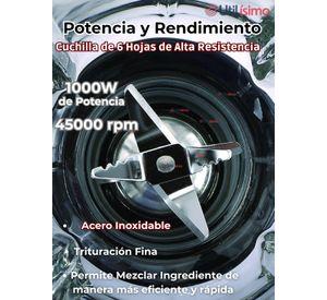 Licuadora Juguera Multifuncional 2 en 1 Picadora con Jarra de Vidrio 1000W de potencia