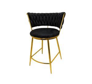 PISO SILLA DE BAR QUEEN 66CM FIJO TERCIOPELO GOLD