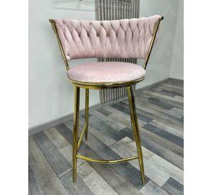 PISO SILLA DE BAR QUEEN 66CM FIJO TERCIOPELO GOLD