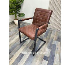 SILLA DE CUERO PALERMO PARA COMEDOR METALICA OFICINA