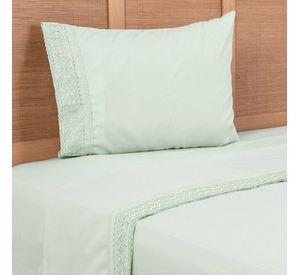 Sabana lisa  MF  Broderie Bordada 1.5 P Verde