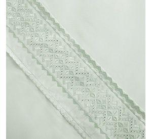 Sabana lisa MF Broderie Bordada 1.5 P Verde