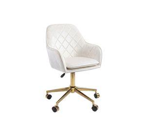Silla Escritorio Lux Felpa Pedestal Dorado