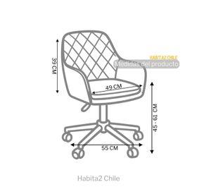 Silla Escritorio Lux Felpa Pedestal Dorado