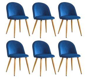 PACK 6 SILLAS NORDIC DIAMANTE FELPA SIMIL MADERA