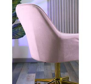 Silla Escritorio Lux Felpa Pedestal Dorado