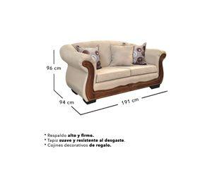 Sofá Con Resorte Estructural 3 Cuerpos Búfalo Chenille X