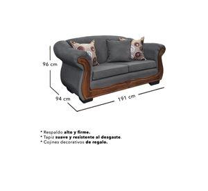 Sofá Con Resorte Estructural 3 Cuerpos Búfalo Chenille X