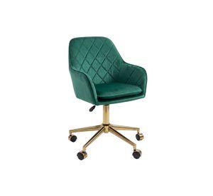 Silla Escritorio Lux Felpa Pedestal Dorado