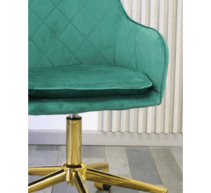 Silla Escritorio Lux Felpa Pedestal Dorado